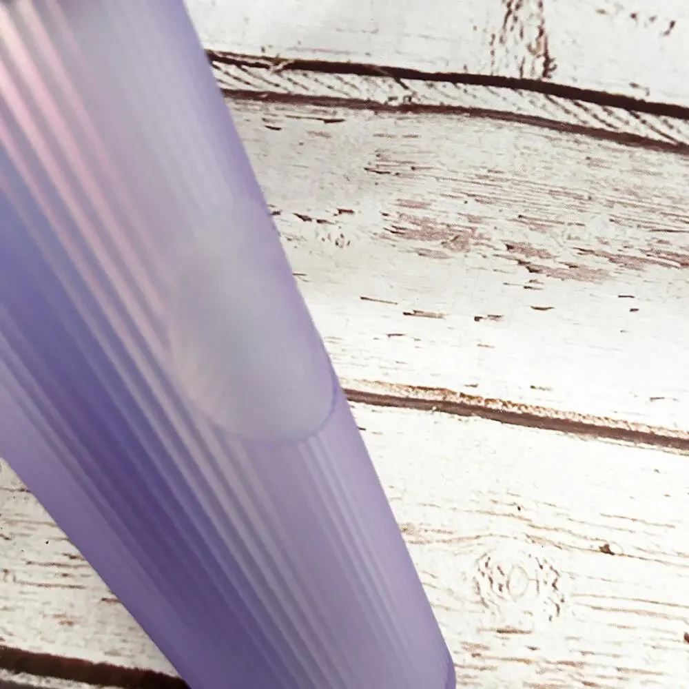 STARBUCKS Purple Iridescent Pleated Ribbed Venti Cold Cup Tumbler 24 oz